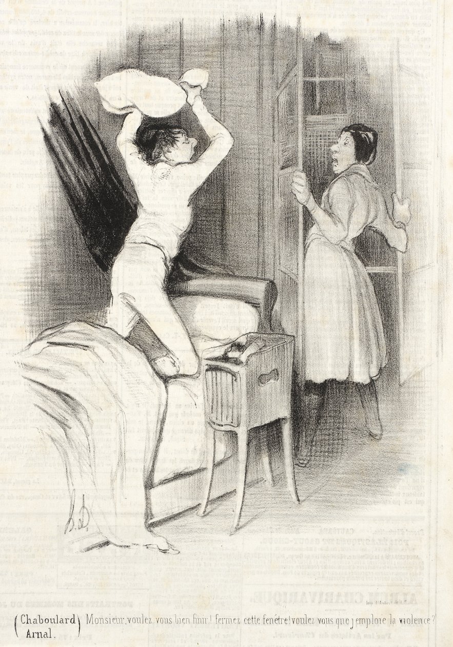 Théâtre du Vaudeville - Passé minuit - Honoré Daumier