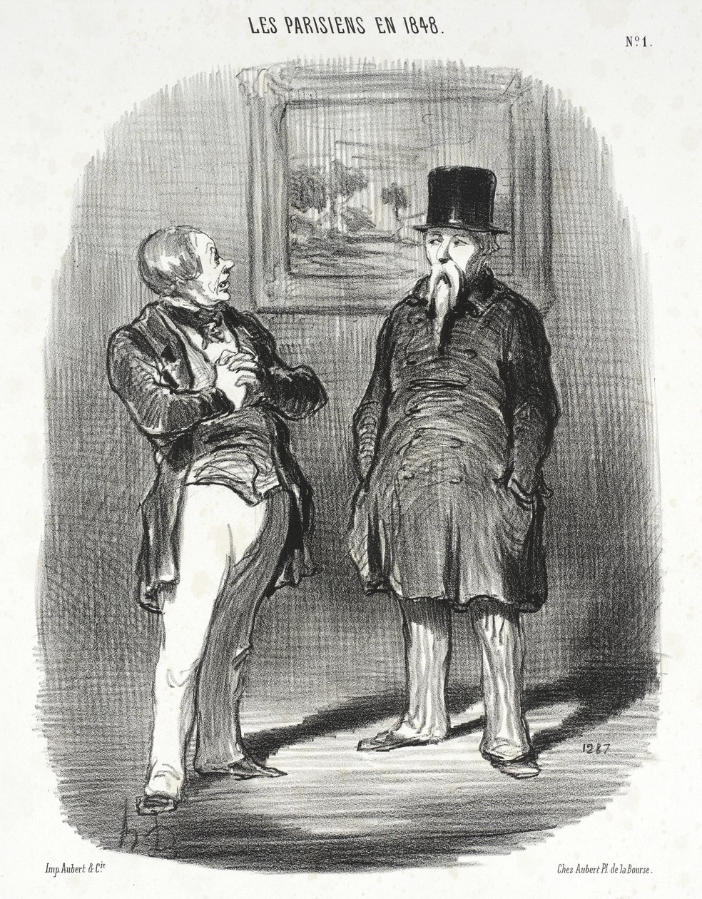 Tiens... Je ne te reconnaissais pas... - Honoré Daumier