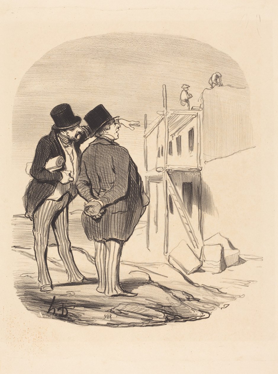 Deux hommes parmi des ruines - Honoré Daumier