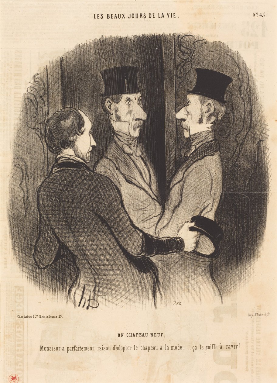 Un Chapeau neuf - Honoré Daumier