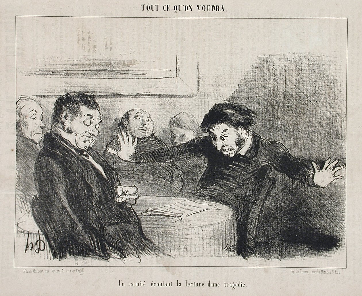 Un Comité écoutant la lecture d