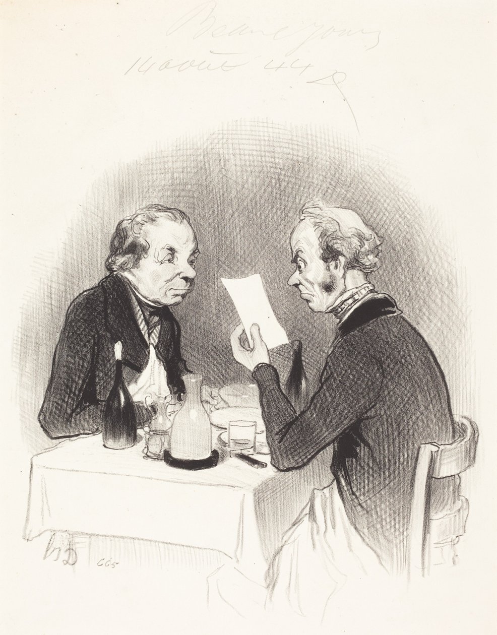Un dîner maigre - Honoré Daumier