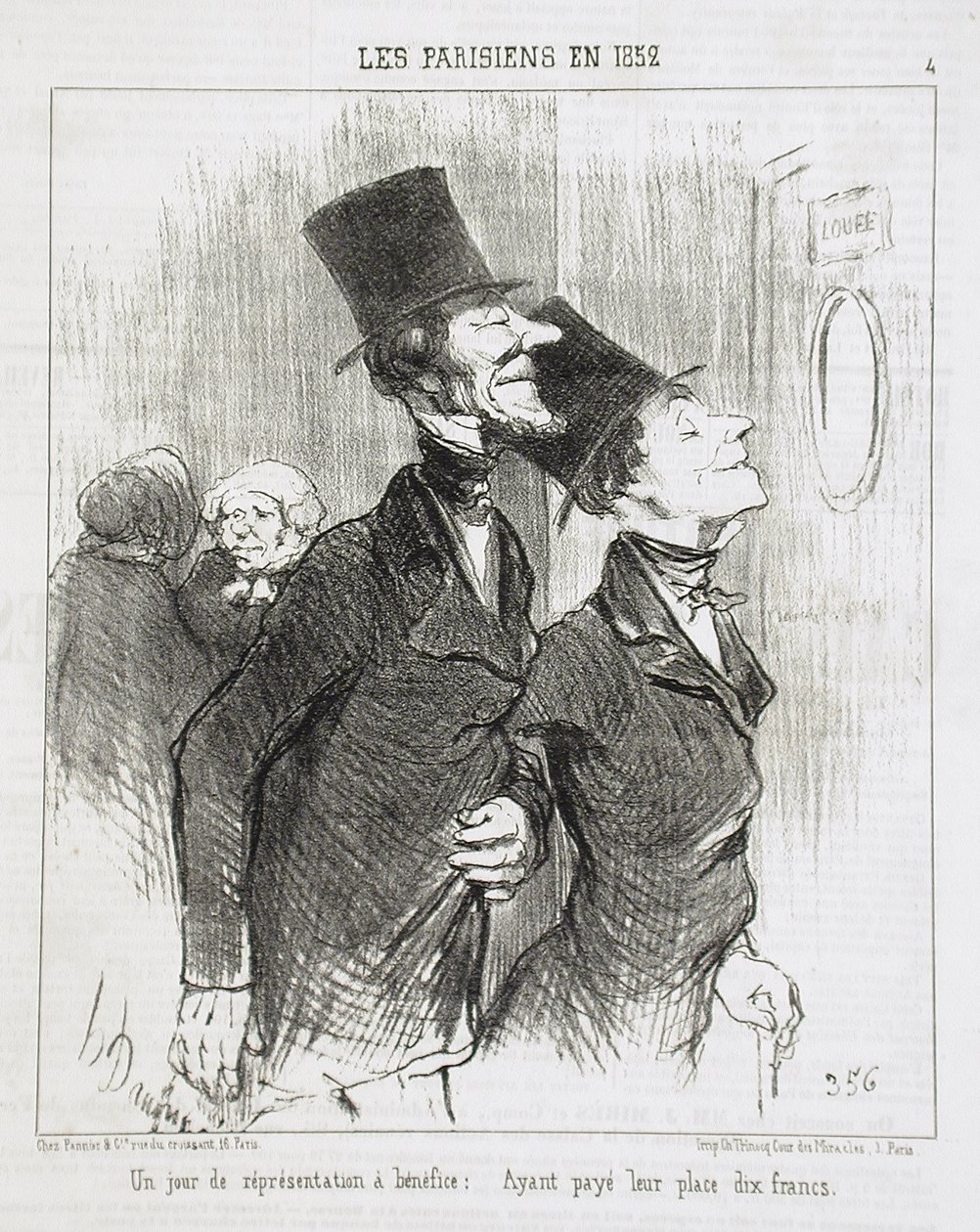 Un jour de représentation à bénéfice ! - Honoré Daumier