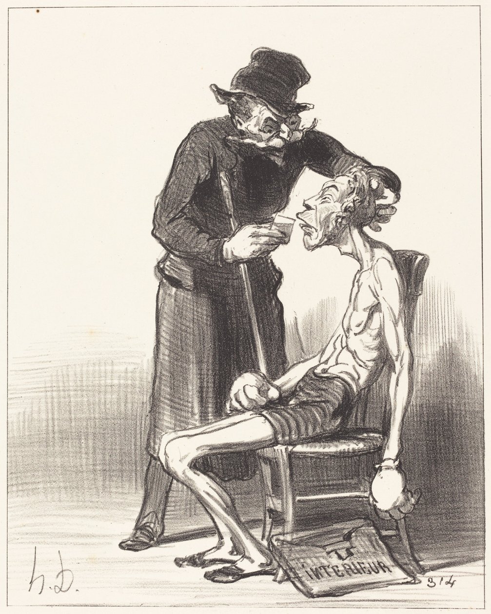 Un lutteur malheureux - Honoré Daumier