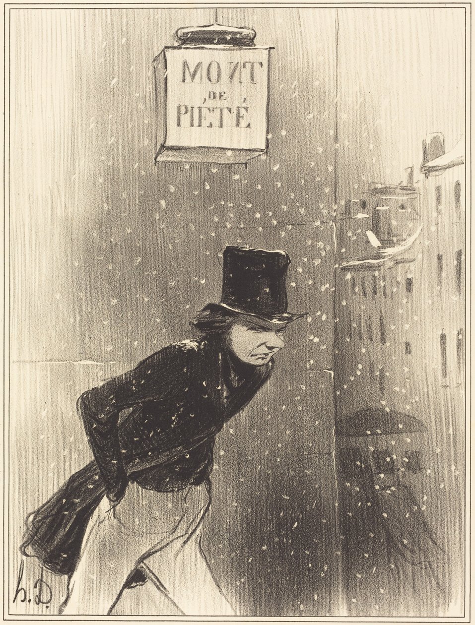 Un Monsieur au dessous de ses affaires - Honoré Daumier
