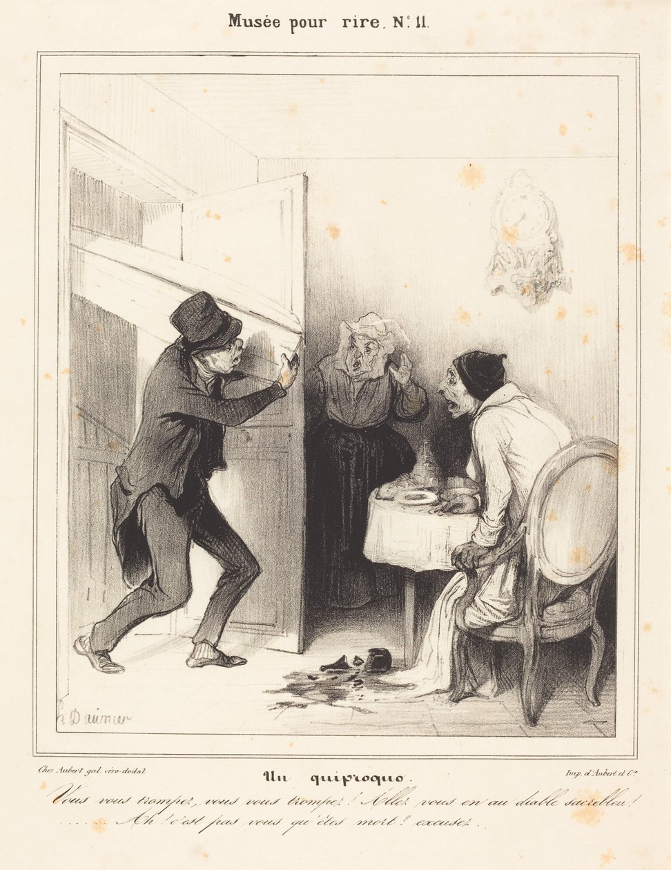 Un quiproquo - Vous vous trompez... allez... au diable... - Honoré Daumier