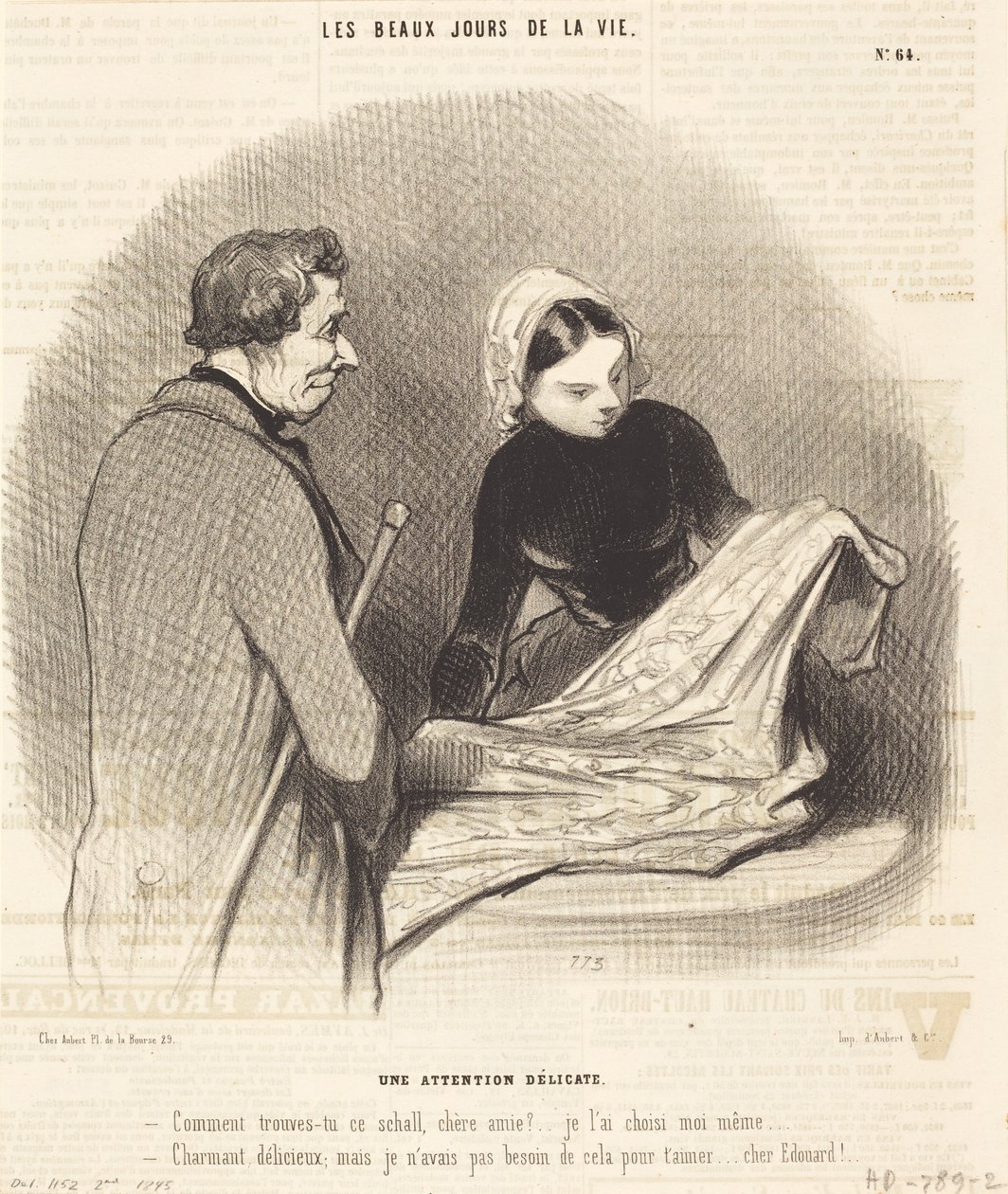Une attention délicate - Honoré Daumier