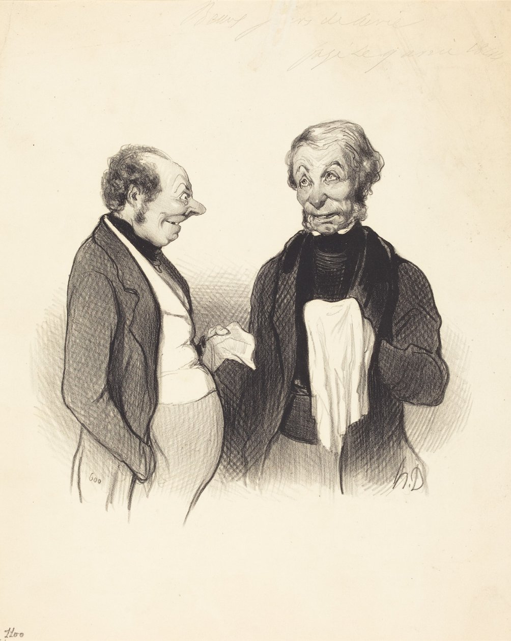 Une Heureuse nouvelle - Honoré Daumier