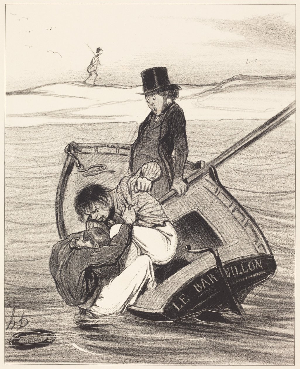 Une Révolte a bord - Honoré Daumier