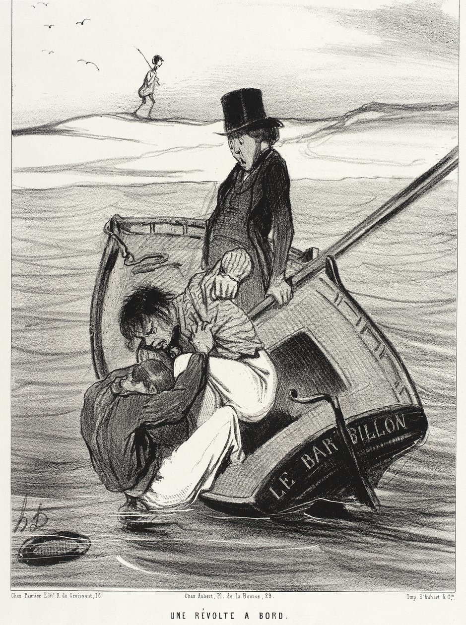 Une révolte à bord - Honoré Daumier