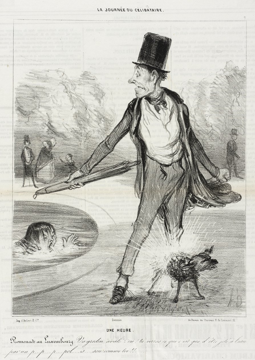 Une heure - Promenade au Luxembourg - Honoré Daumier