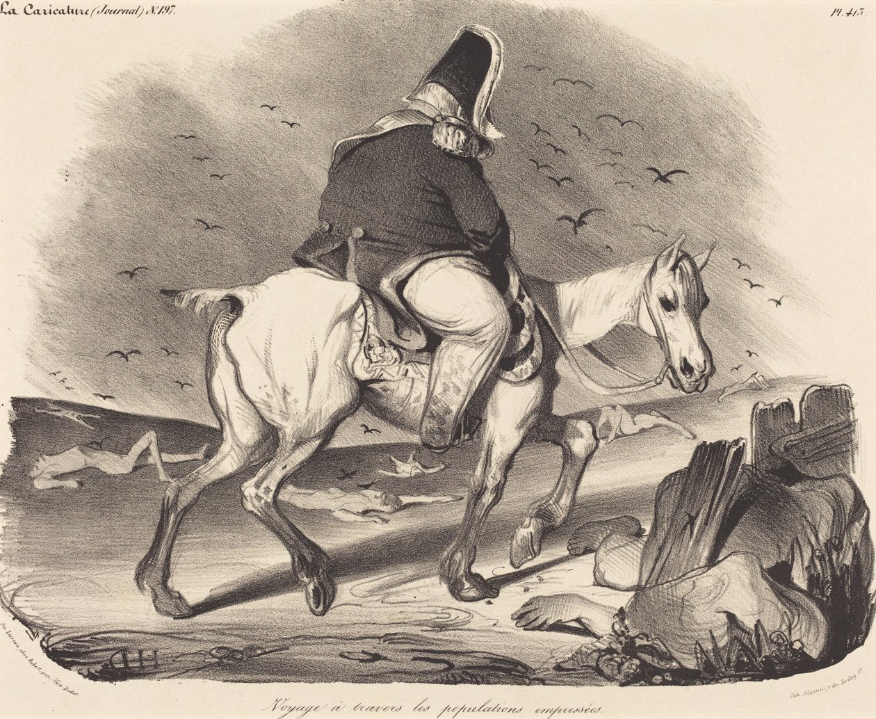 Voyage a travers les populations empressées - Honoré Daumier