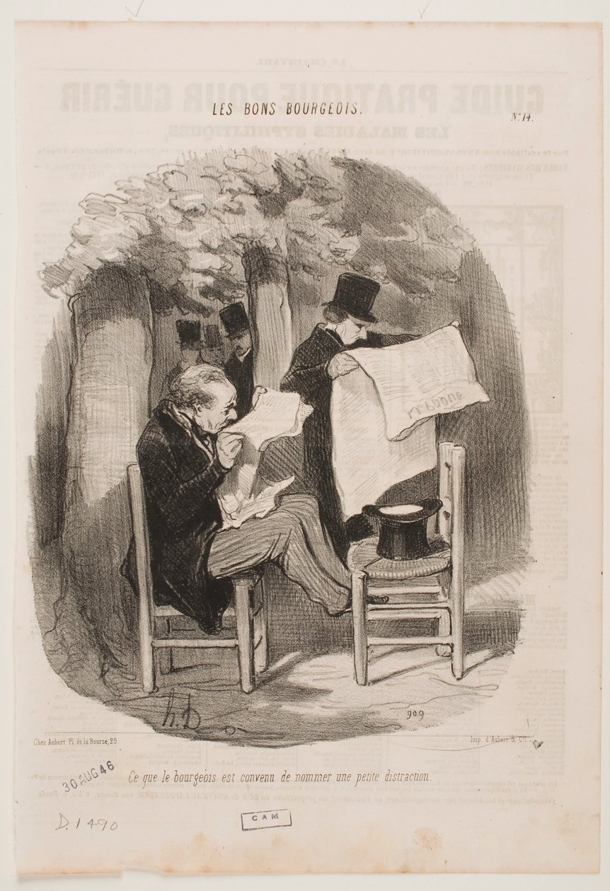 Ce que la bourgeoisie appelle une légère distraction. - Honoré Daumier
