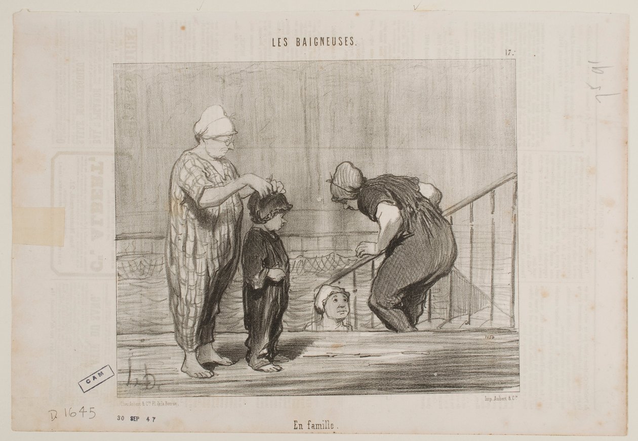Avec sa famille - Honoré Daumier