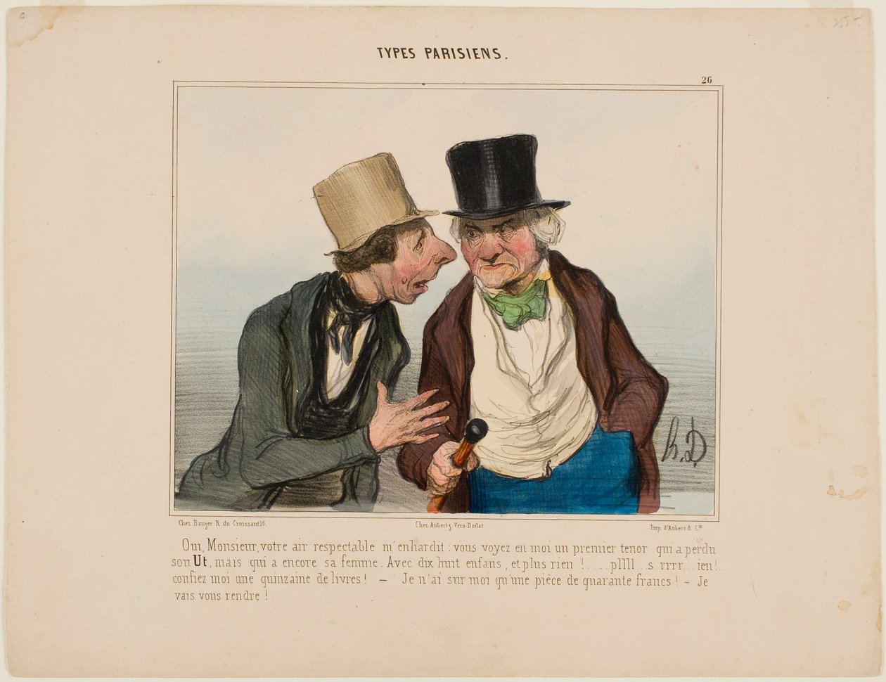 Oui, monsieur, votre air respectable me rend plus hardi - Honoré Daumier