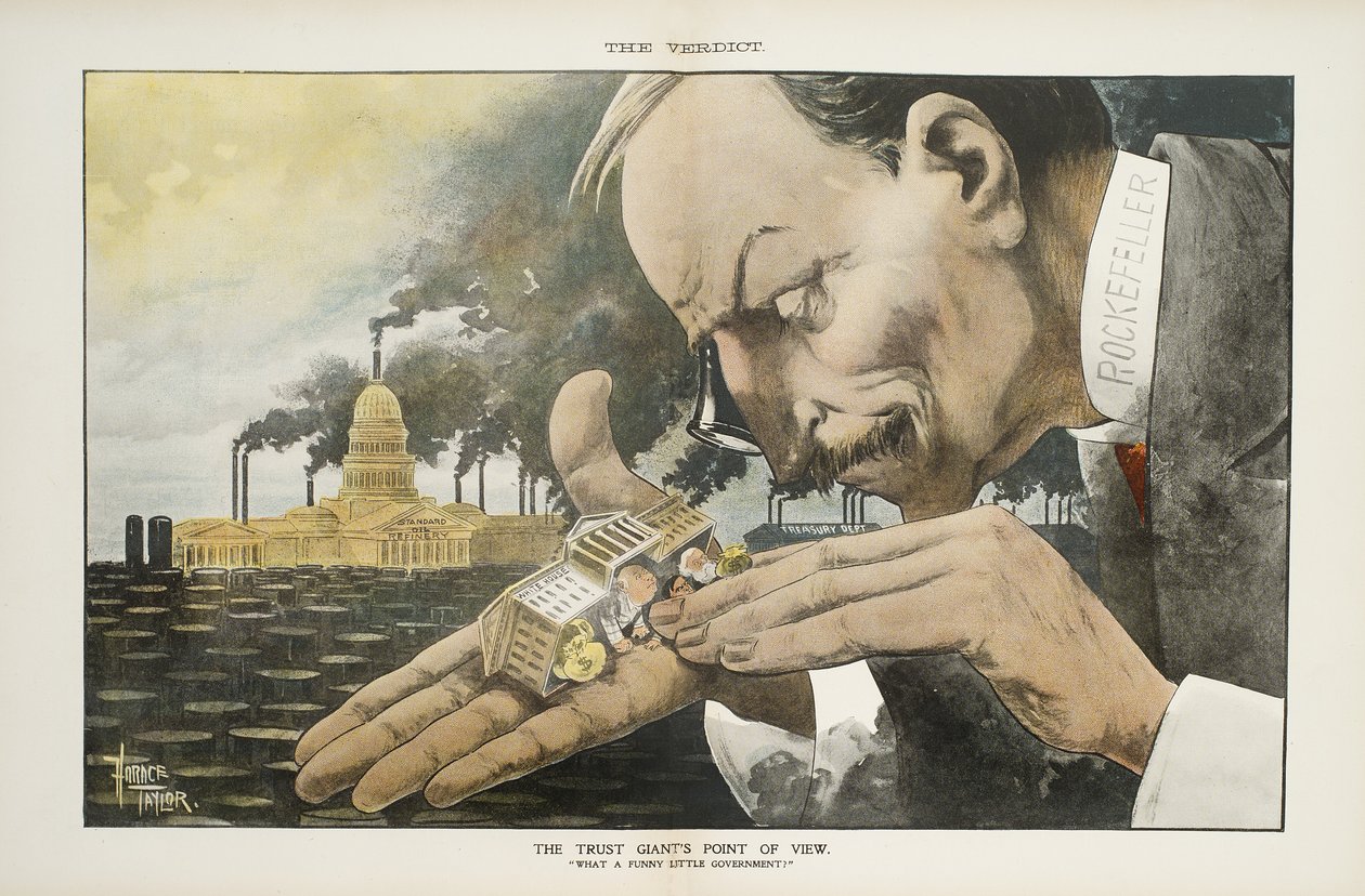 Le point de vue du géant de la confiance : Quel petit gouvernement drôle, illustration de 