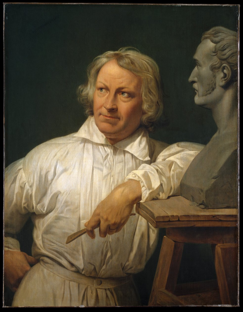 Bertel Thorvaldsen avec le buste d