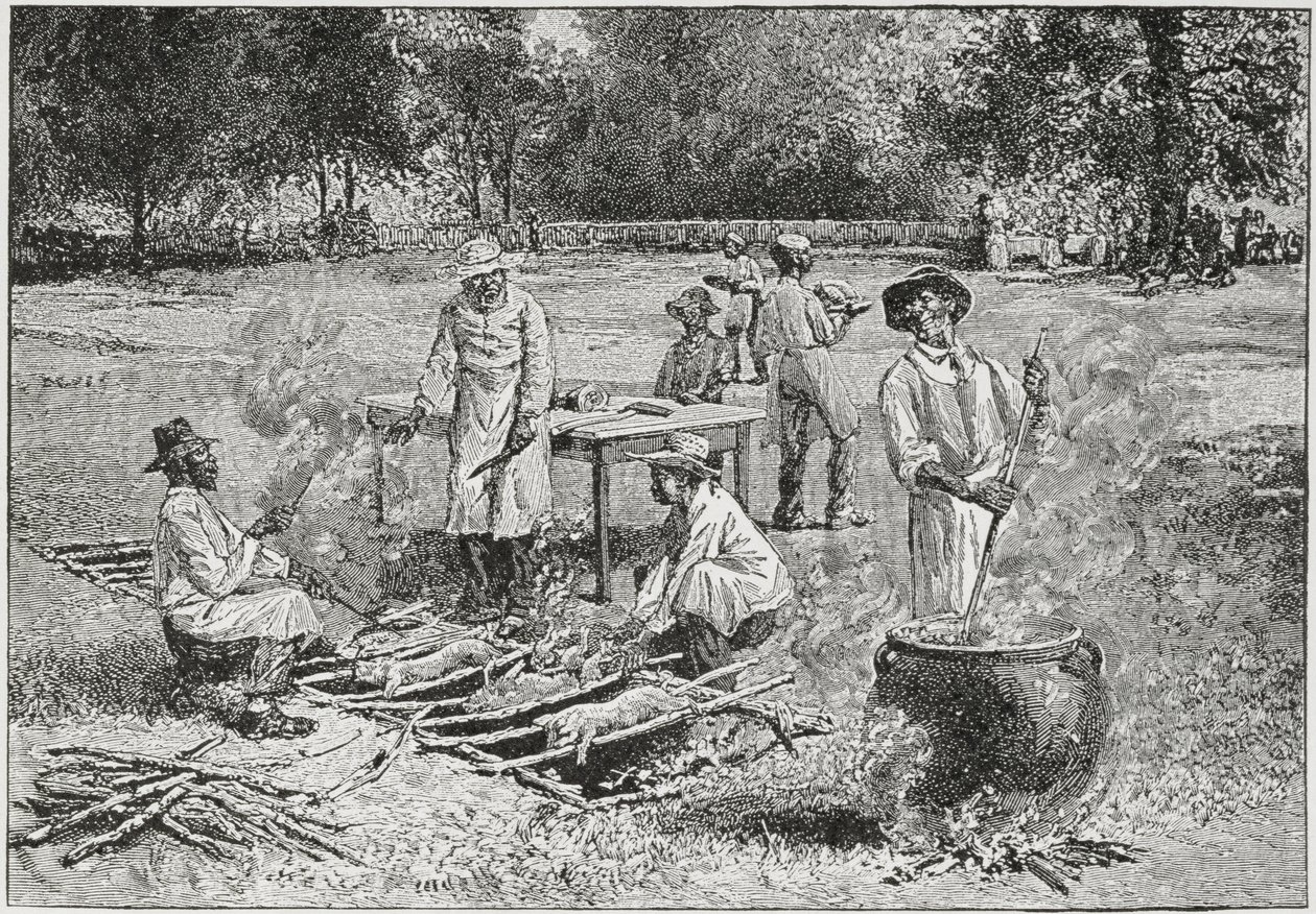 Un barbecue du Sud, illustration de 