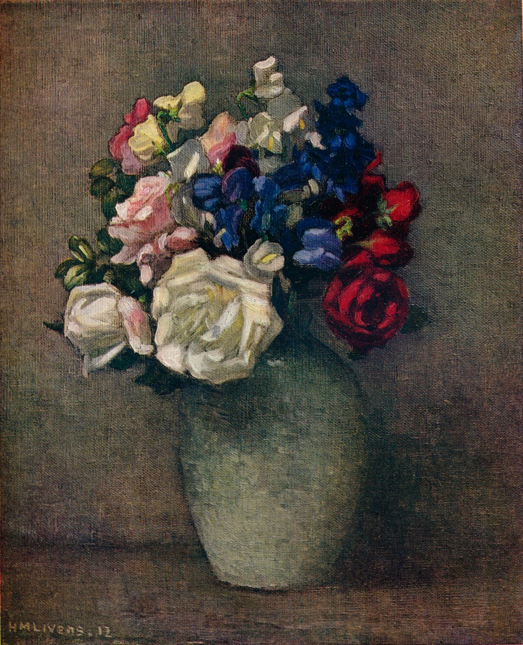 Pois de senteur et roses, XXe siècle - Horace Mann Livens