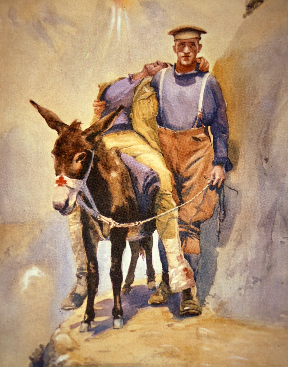 John Simpson Kirkpatrick du 3e Ambulance de campagne australienne qui, avec son âne, a sauvé des soldats blessés à Gallipoli en 1915 - Horace Moore Jones