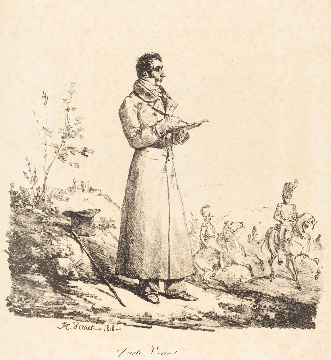 Carle Vernet, en pied - Emile Jean Horace Vernet
