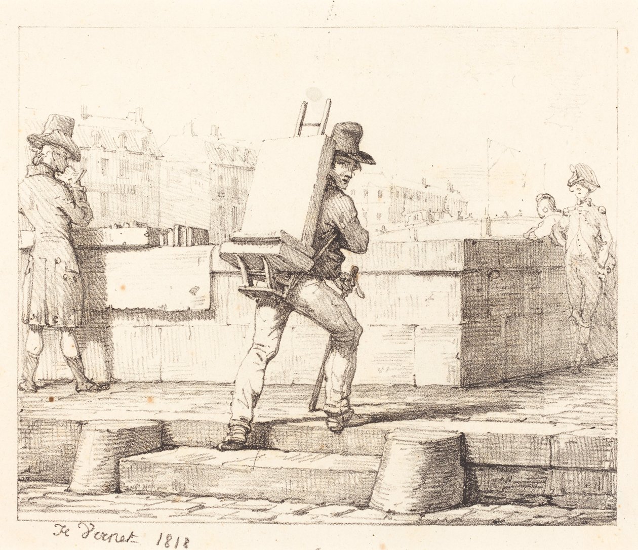Frontispiece for the portfolio "Croquis Lithographiques par H. Vernet" - Horace Vernet