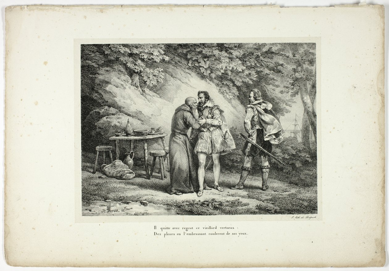 Il quitte avec regret ce vieillard vertueux... - Horace Vernet