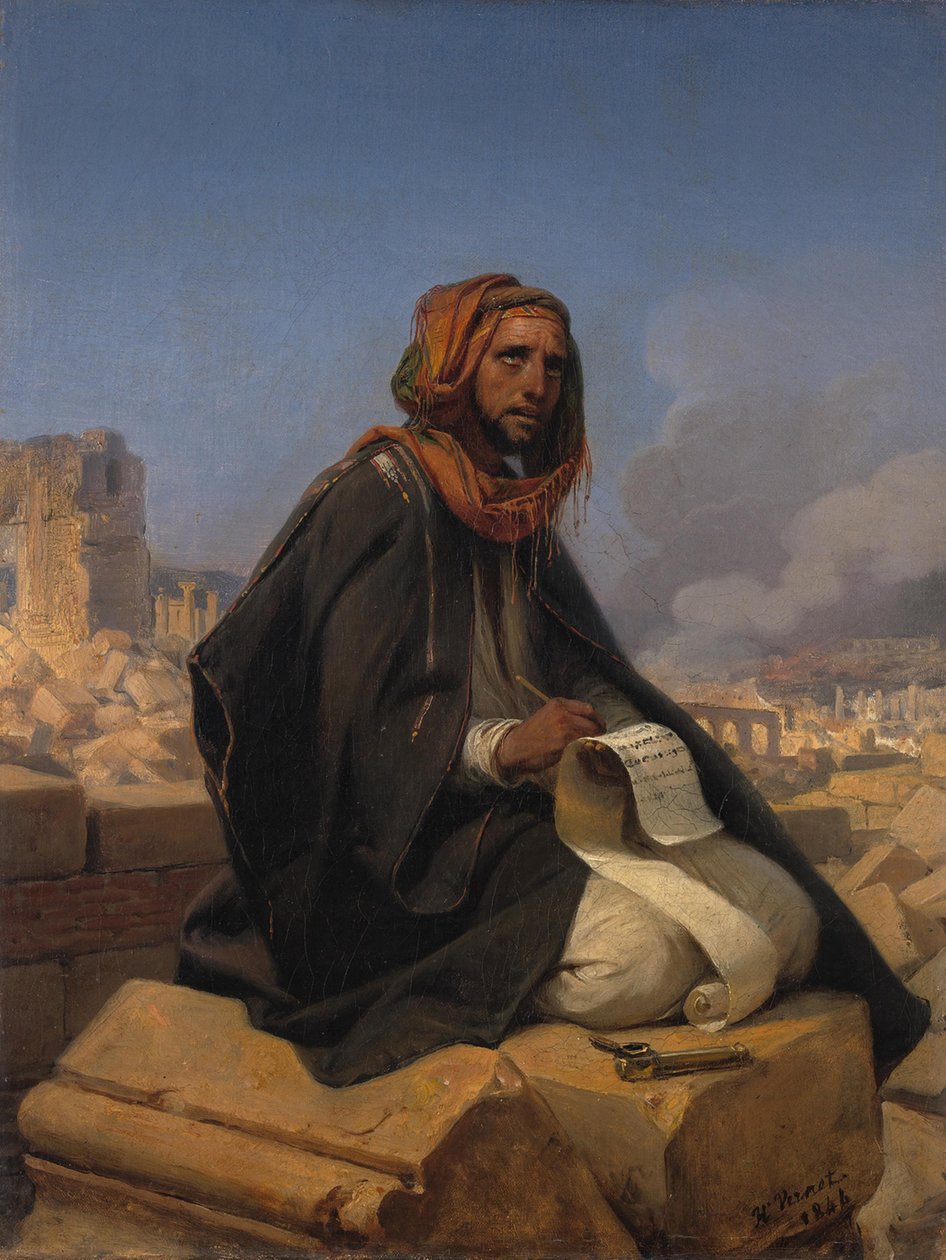 Jérémie sur les ruines de Jérusalem - Horace Vernet