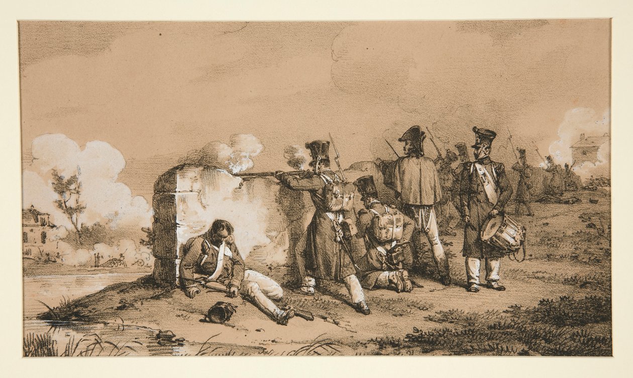 Soldats en tirailleurs - Emile Jean Horace Vernet