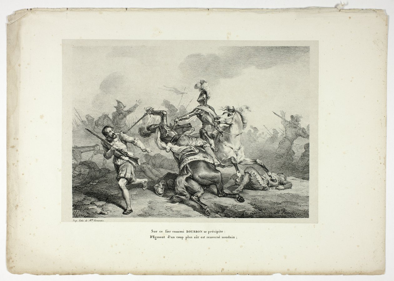 Sur ce fier ennemi BOURBON se précipite... - Horace Vernet