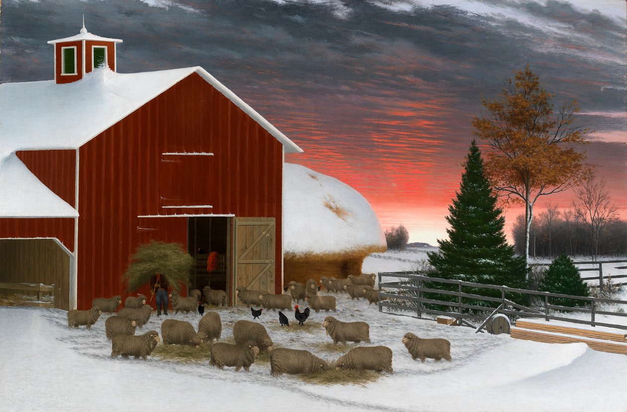 Barnyard en hiver - Horatio Shaw