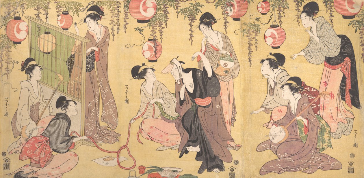 Une Parodie de Yuranosuke dans les quartiers de plaisir, vers 1797 - Hosoda Eishi