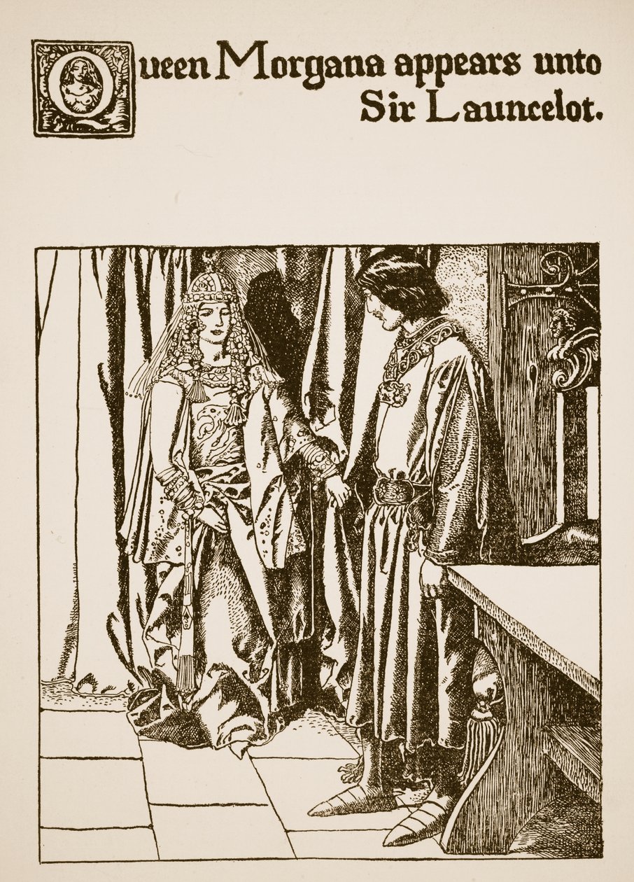 La reine Morgane apparaît à Sir Launcelot, illustration de 