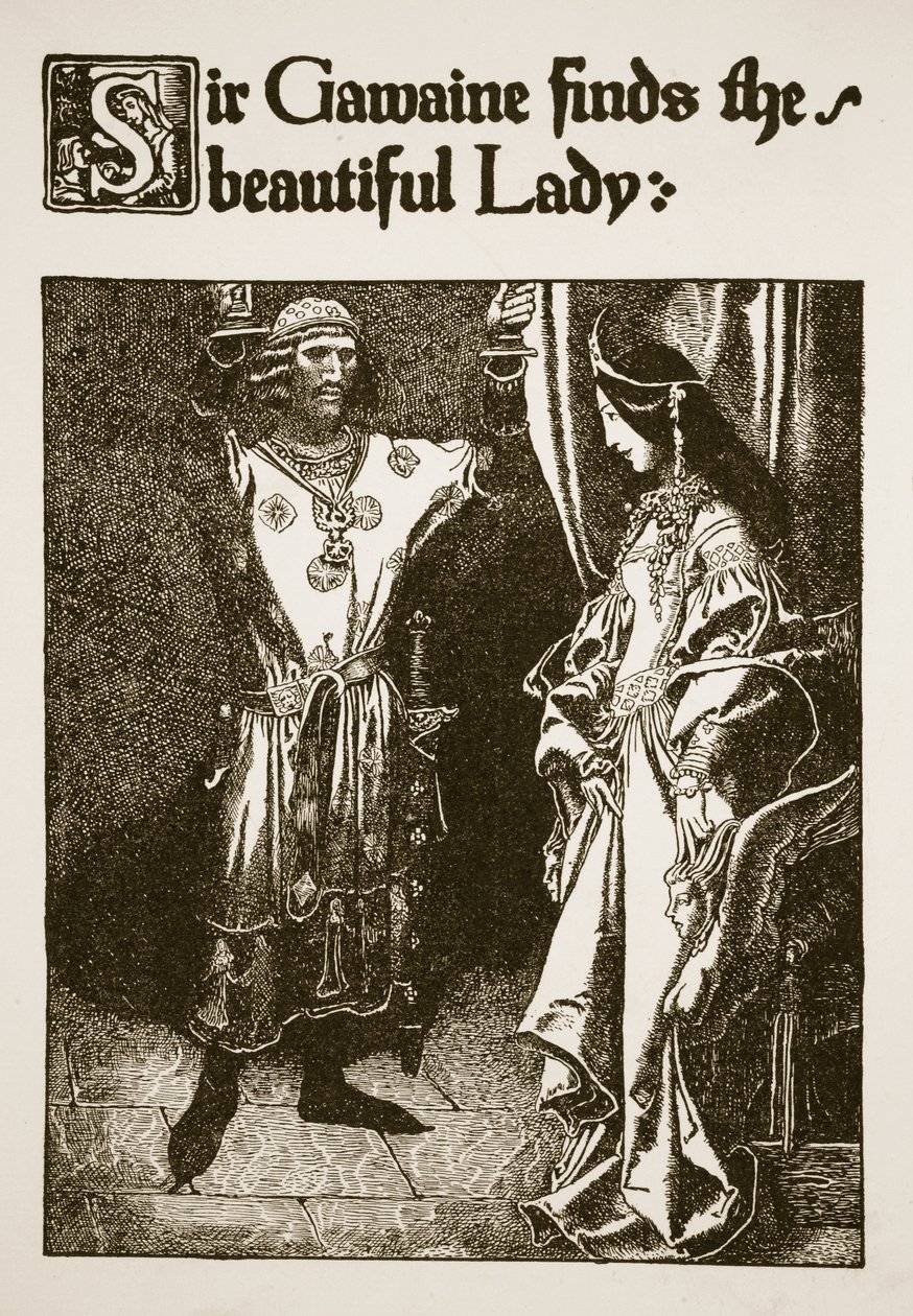 Sir Gawaine trouve la belle Dame, illustration de 