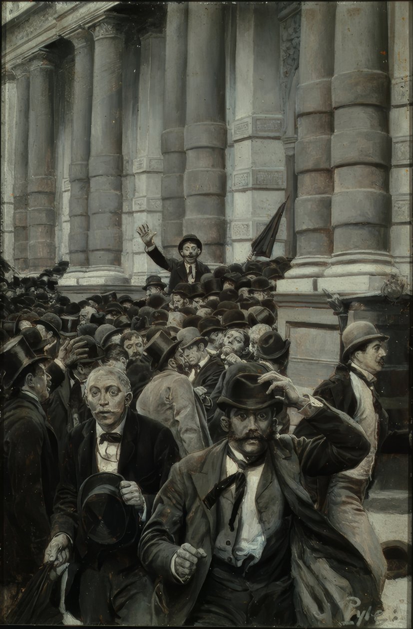 La ruée de la Bourse de New York le 18 septembre 1873 - Howard Pyle