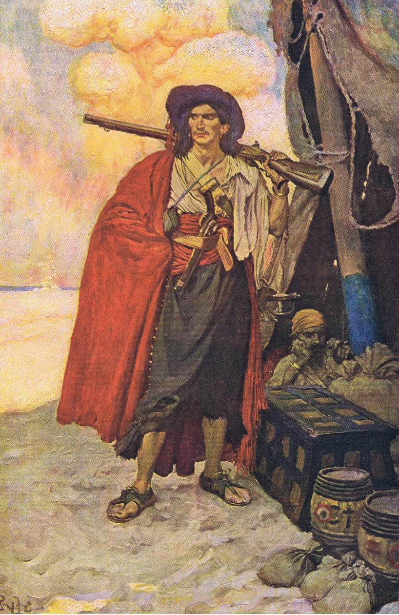 Le boucanier était un type pittoresque, de Howard Pyles Book of Pirates publié par Harper & Bros, 1921 - Howard Pyle
