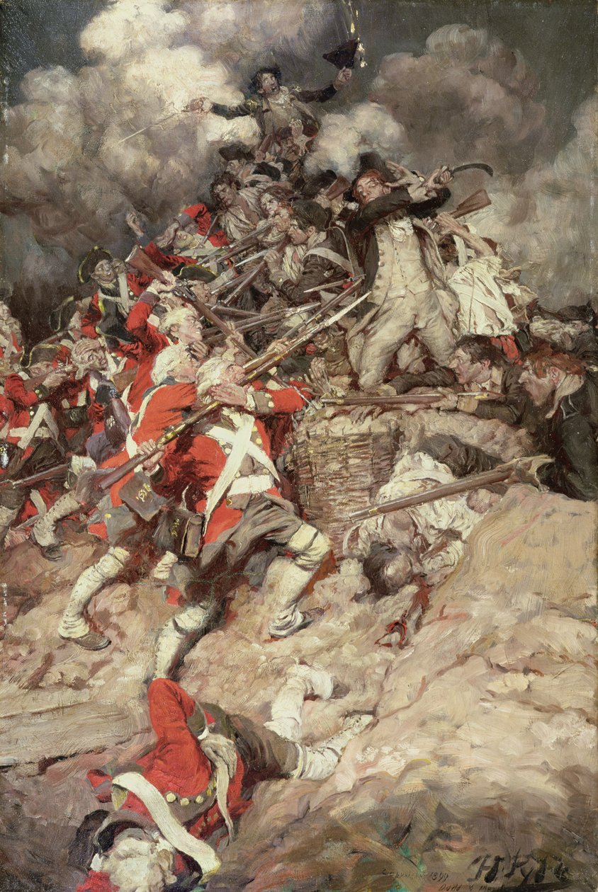 Ils ont escaladé le parapet et ont franchi le sommet, pêle-mêle, sur les Britanniques, ou La bataille de Yorktown, de 