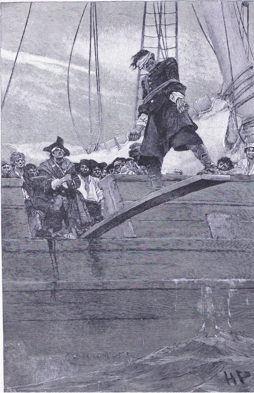 Marcher sur la planche, du livre des pirates de Howard Pyle publié par Harper & Bros, 1921 - Howard Pyle