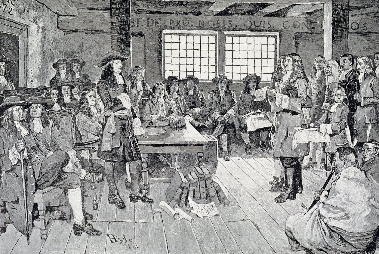 William Penn en conférence avec les colons, illustration de 