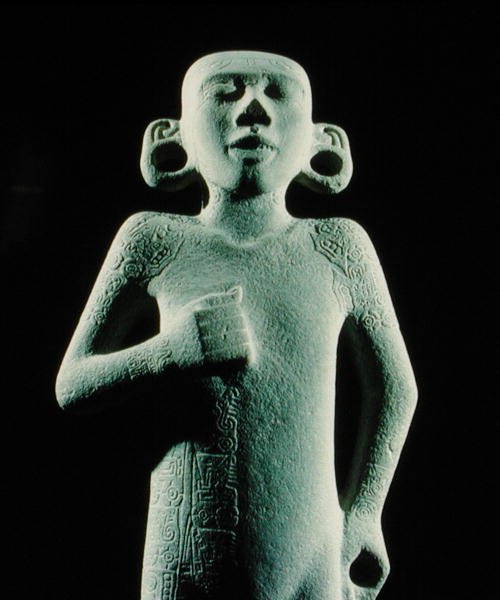 Le jeune homme de Tamuin, période postclassique tardive (1300-1521) (détail) - Huaxtec Huaxtec
