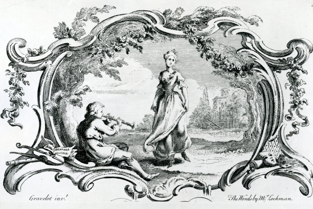 Flûtiste et femme - Hubert Francois Gravelot