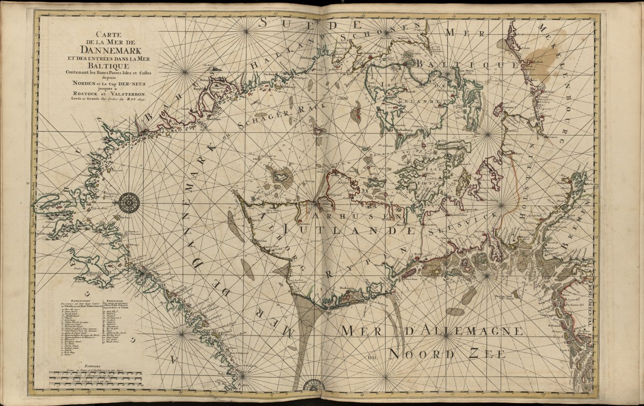 Carte de la Mer du Danemark - Hubert Jaillot