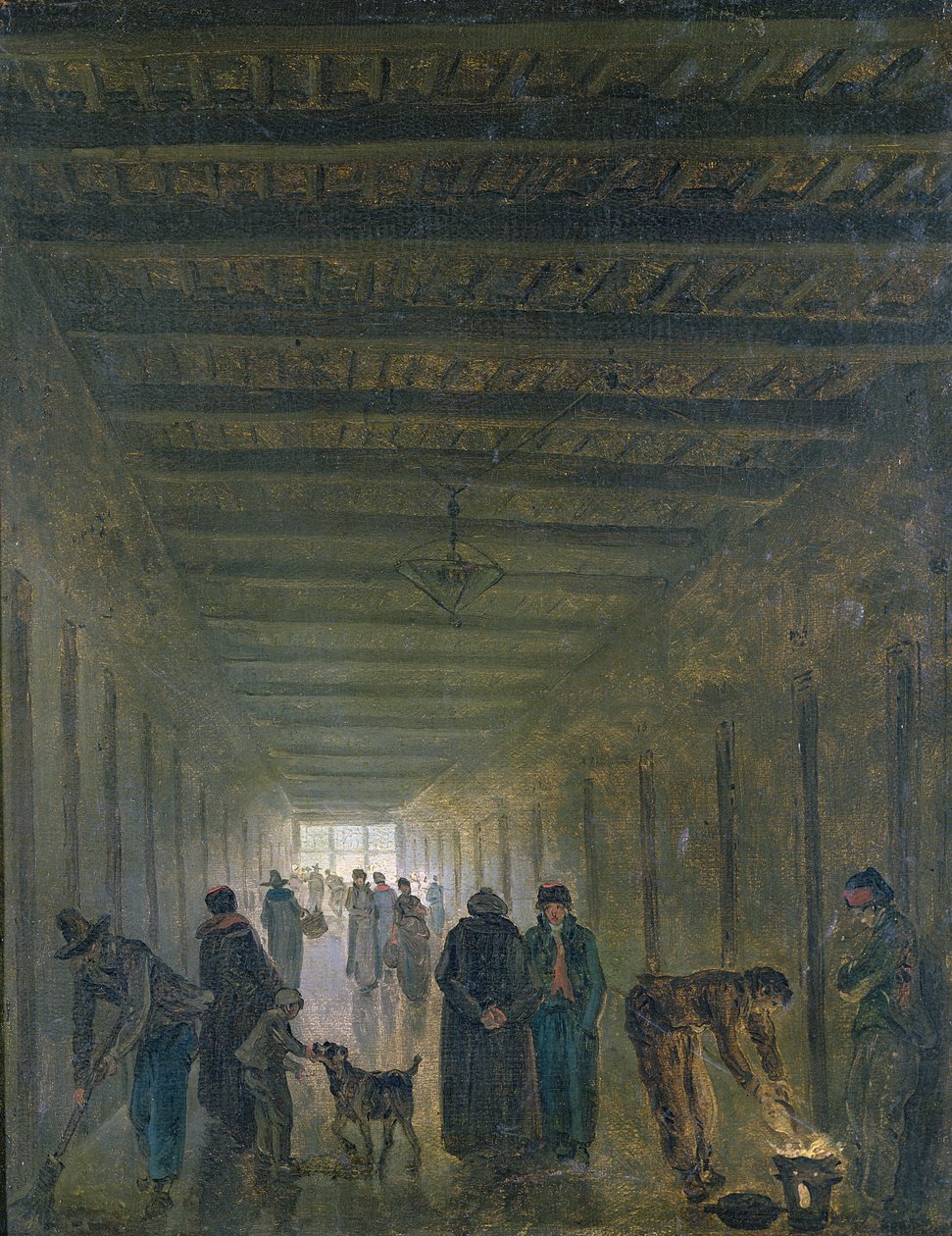 Couloir de la prison Saint-Lazare en 1793 - Hubert Robert