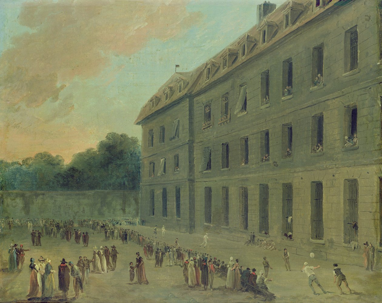 Récréation à la prison Saint-Lazare - Hubert Robert