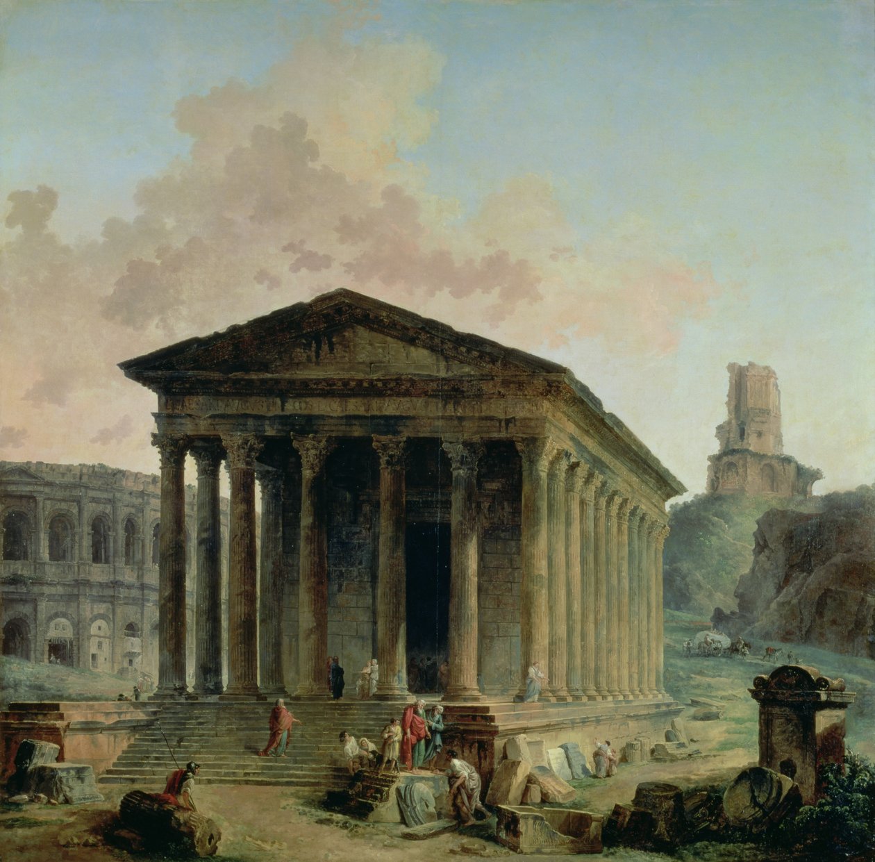 La Maison Carrée avec l