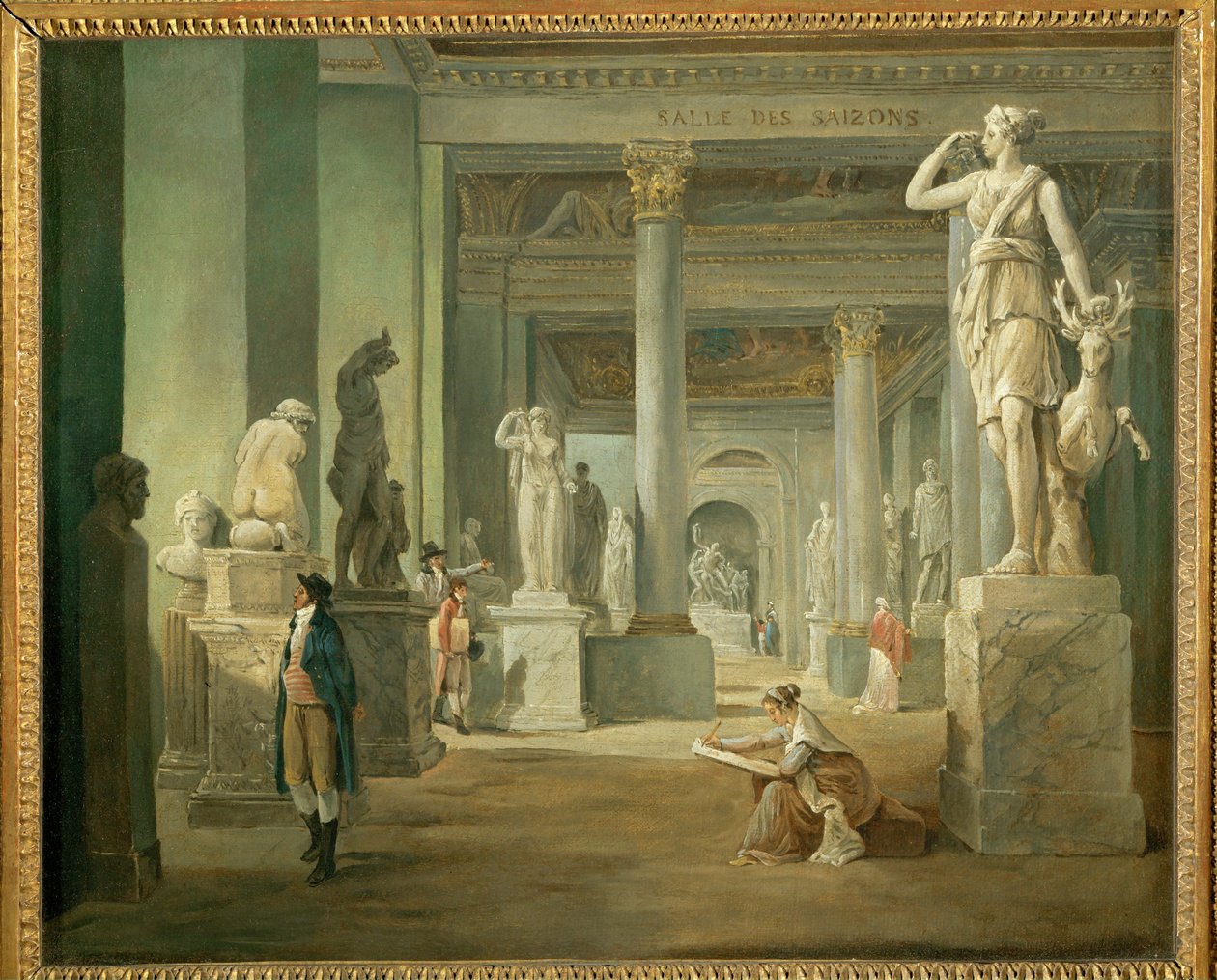 La salle des Saisons au Louvre … - Hubert (circle of) Robert