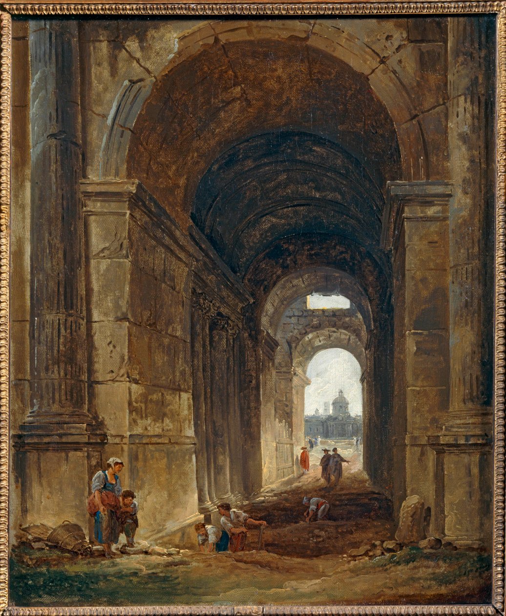 Vue du guichet des Arts, vers … - Hubert (circle of) Robert