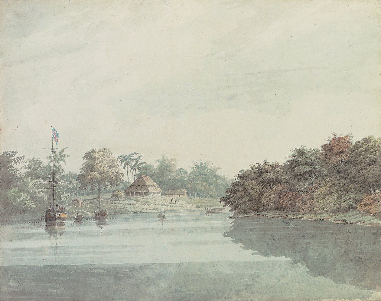 Le budgerow du Gouverneur Général sur le Gange, Delta du Brahmapoutre - Hubert Cornish