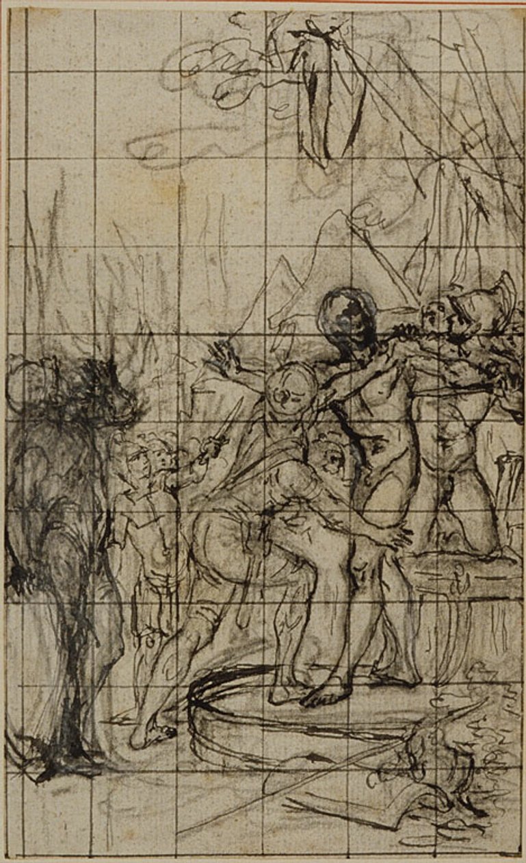Enlarged Study for an illustration in Tacitus "Tibère, ou Les Six Premiers Livres des Annales", Book 1, Vol. 1 - Hubert Francois Gravelot