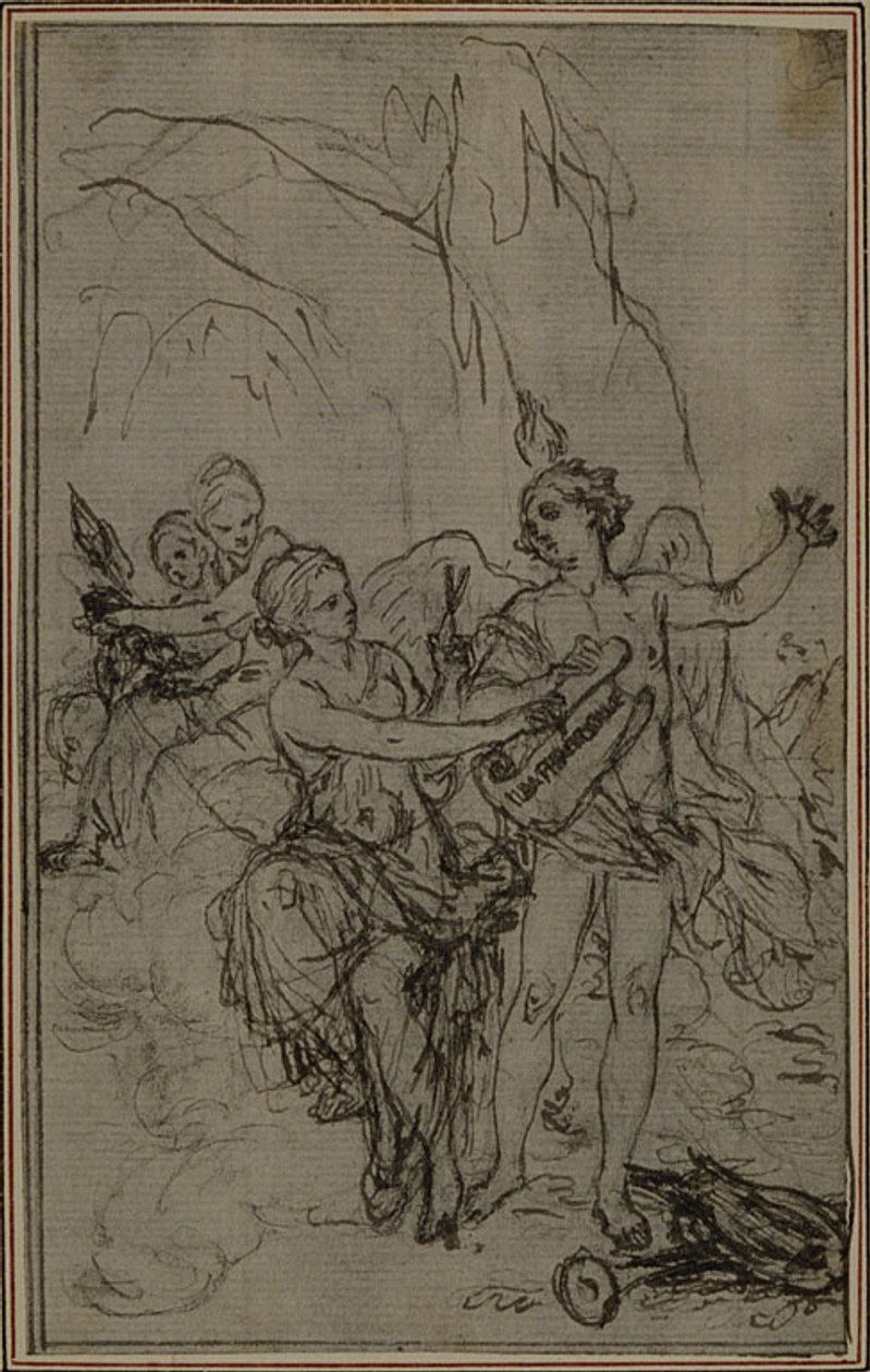 Étude : Vignette-frontispice pour "La Pharsale" de Lucain - Hubert Francois Gravelot